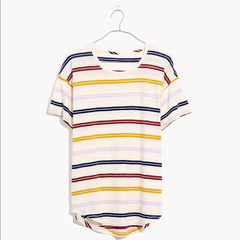 Madewell Whisper Cotton Crewneck Tee in Joaquin Stripe